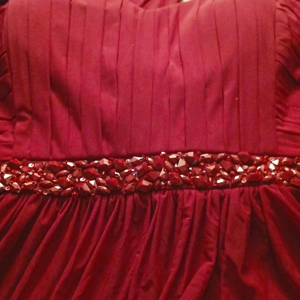 Abby Paris Womens Plus Size Ruched Sweetheart Maxi Gown for Weddings Size 20 - Picture 2 of 4